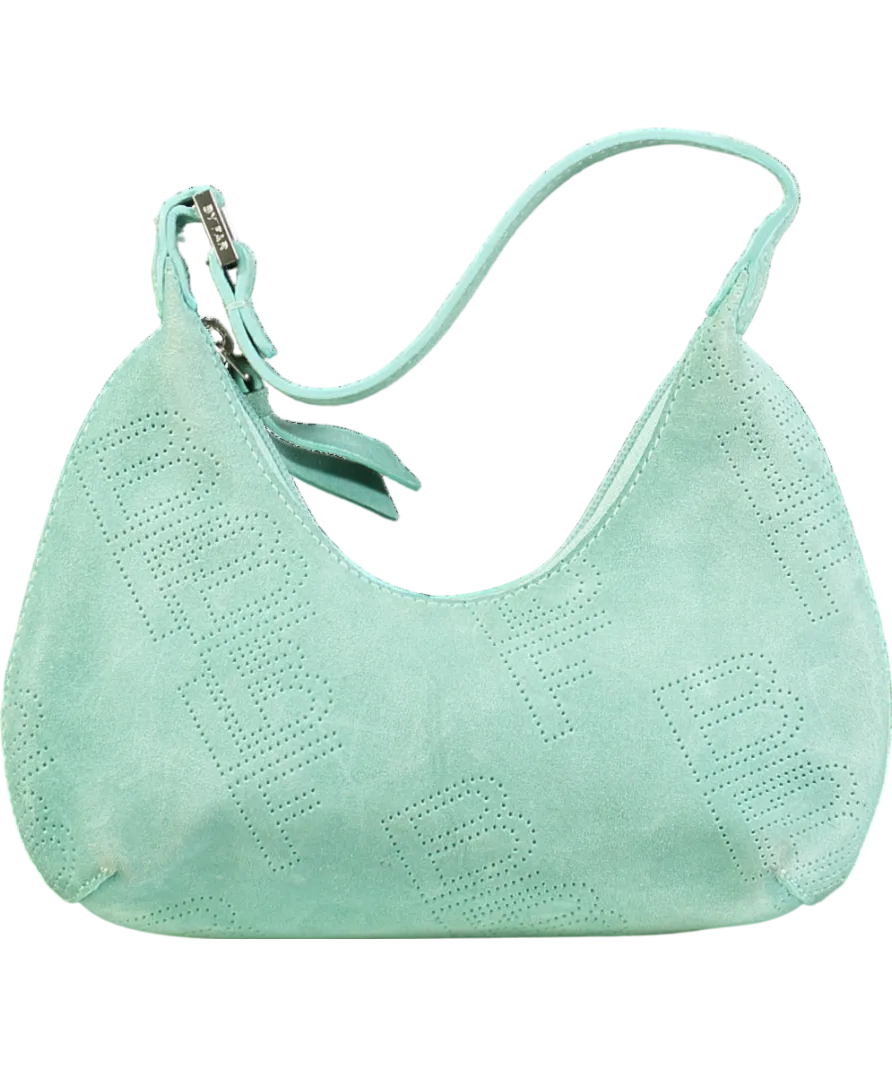 BY FAR Blue Aqua Baby Amber Suede Shoulder Bag One Size