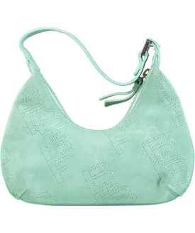 BY FAR Blue Aqua Baby Amber Suede Shoulder Bag One Size