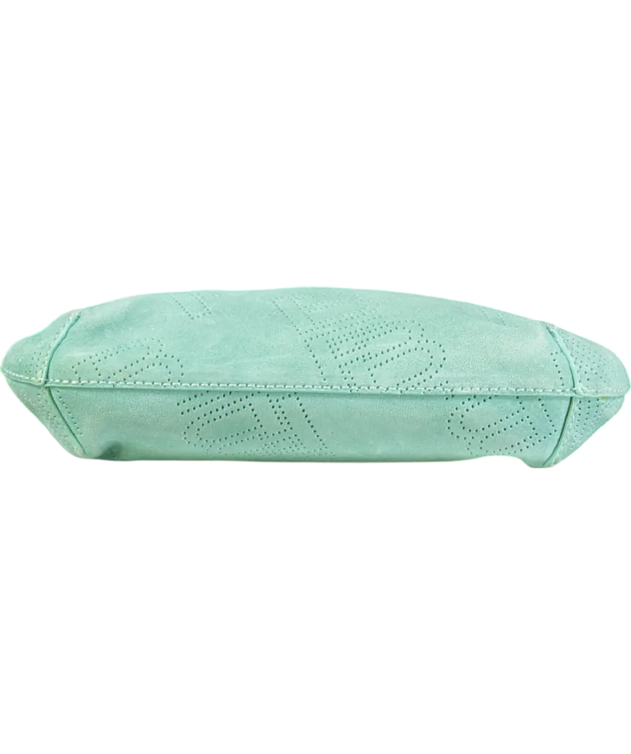 BY FAR Blue Aqua Baby Amber Suede Shoulder Bag One Size