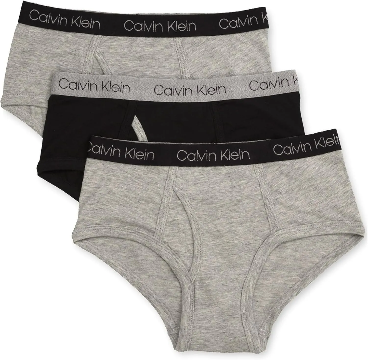Calvin Klein Boys' Little Modern Cotton Assorted Briefs Underwear 3 Pack