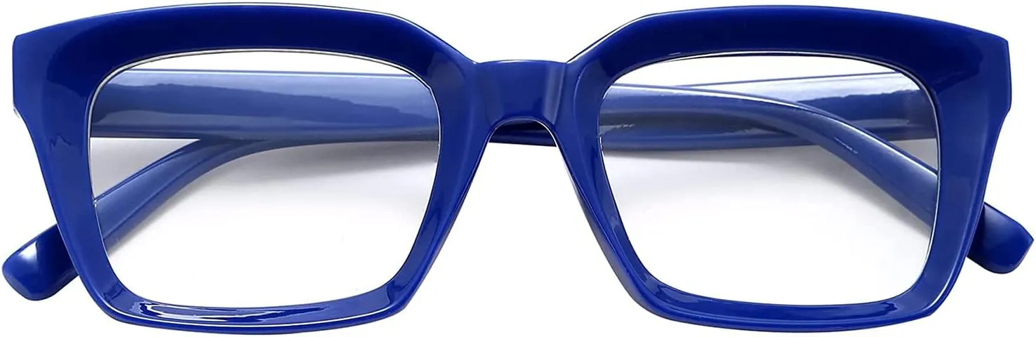 EYLRIM Classic Thick Square Frame Clear Lens Glasses for Women Men Non Prescription Eyeglasses