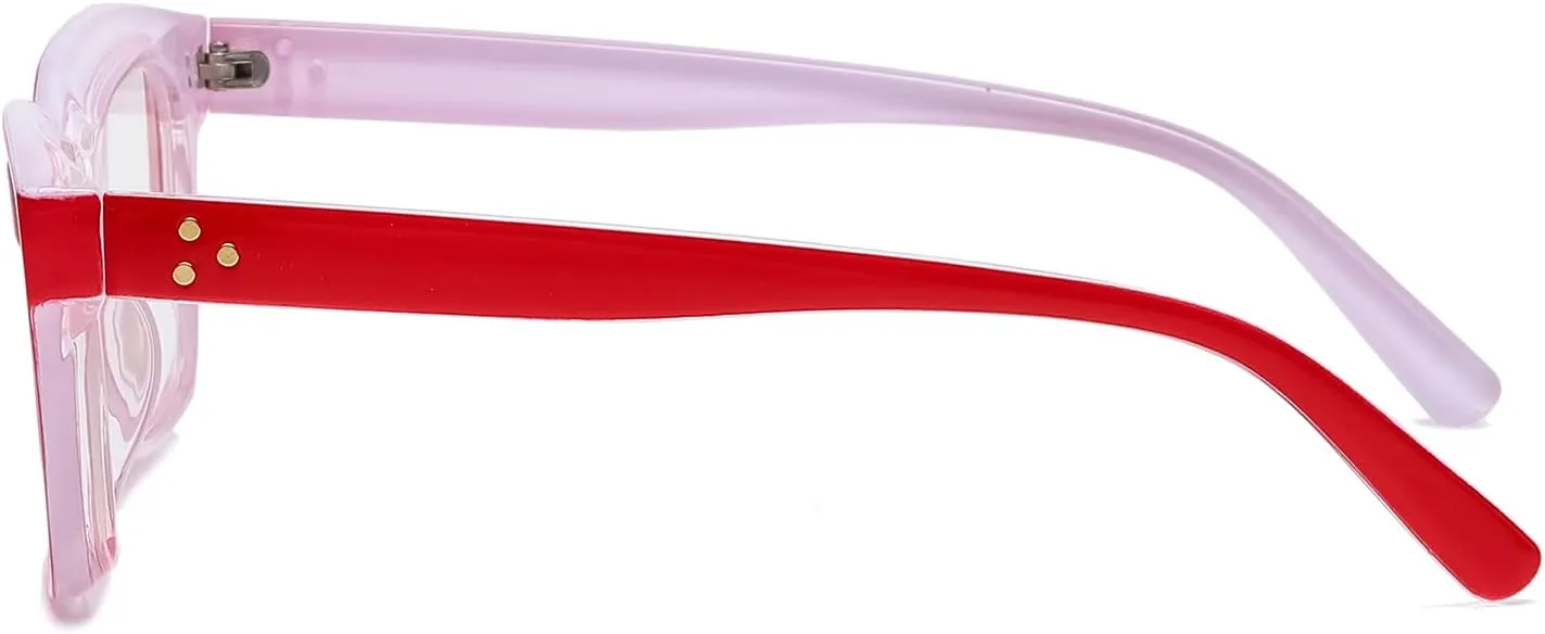 EYLRIM Classic Thick Square Frame Clear Lens Glasses for Women Men Non Prescription Eyeglasses