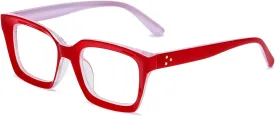EYLRIM Classic Thick Square Frame Clear Lens Glasses for Women Men Non Prescription Eyeglasses