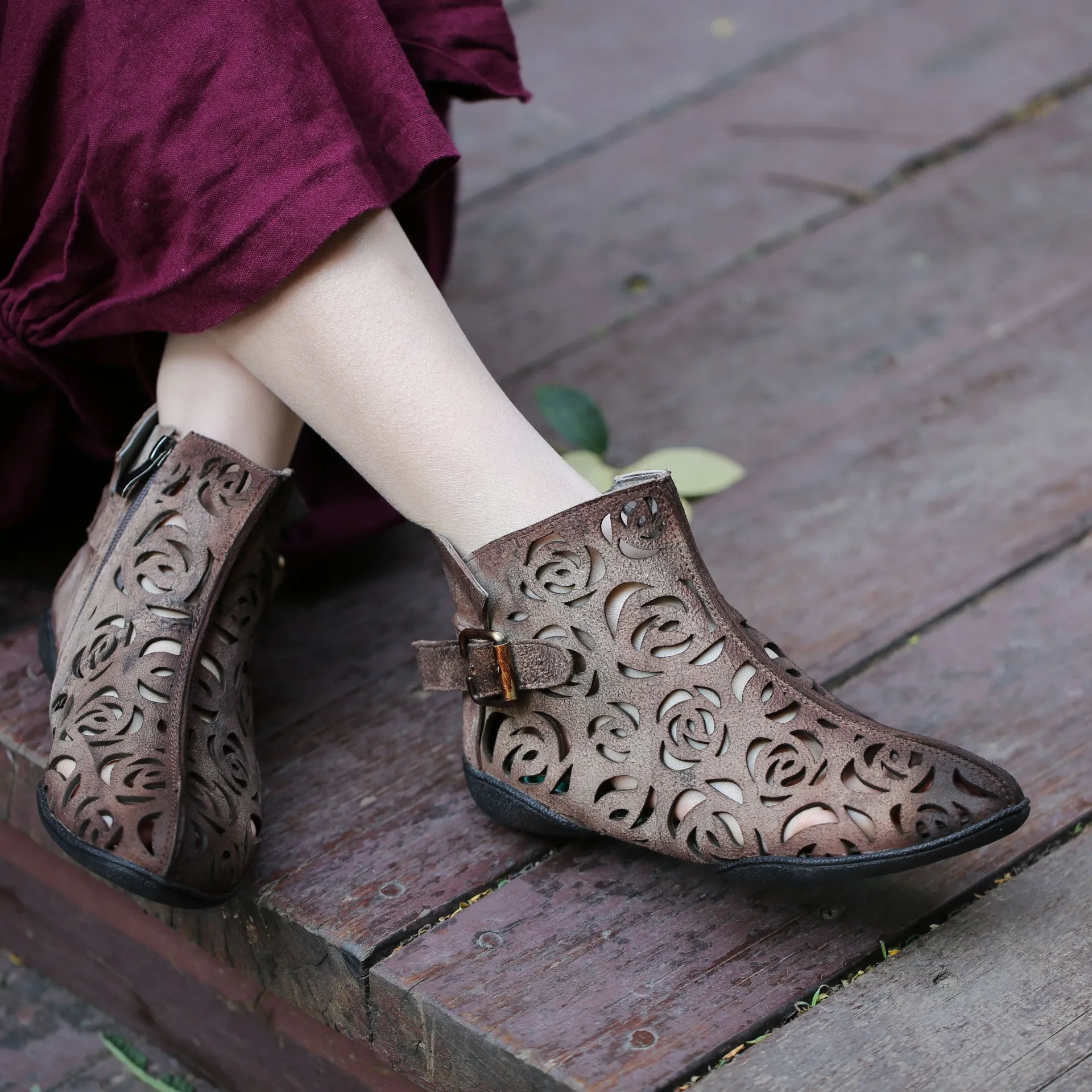 Handmade Summer Hollow Retro Boots