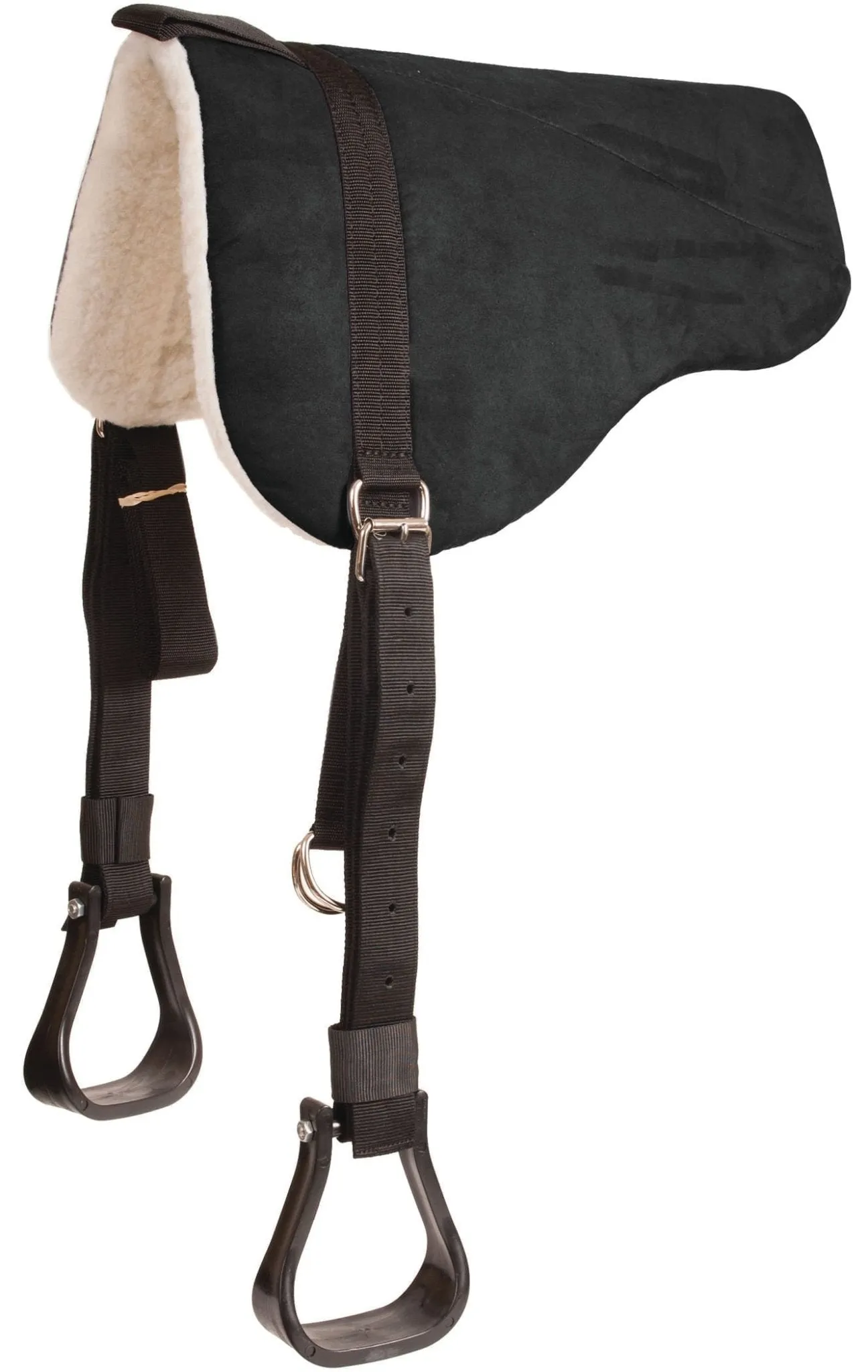 Mustang Faux Suede Bareback Pad w/Stirrups, 30" x 26"