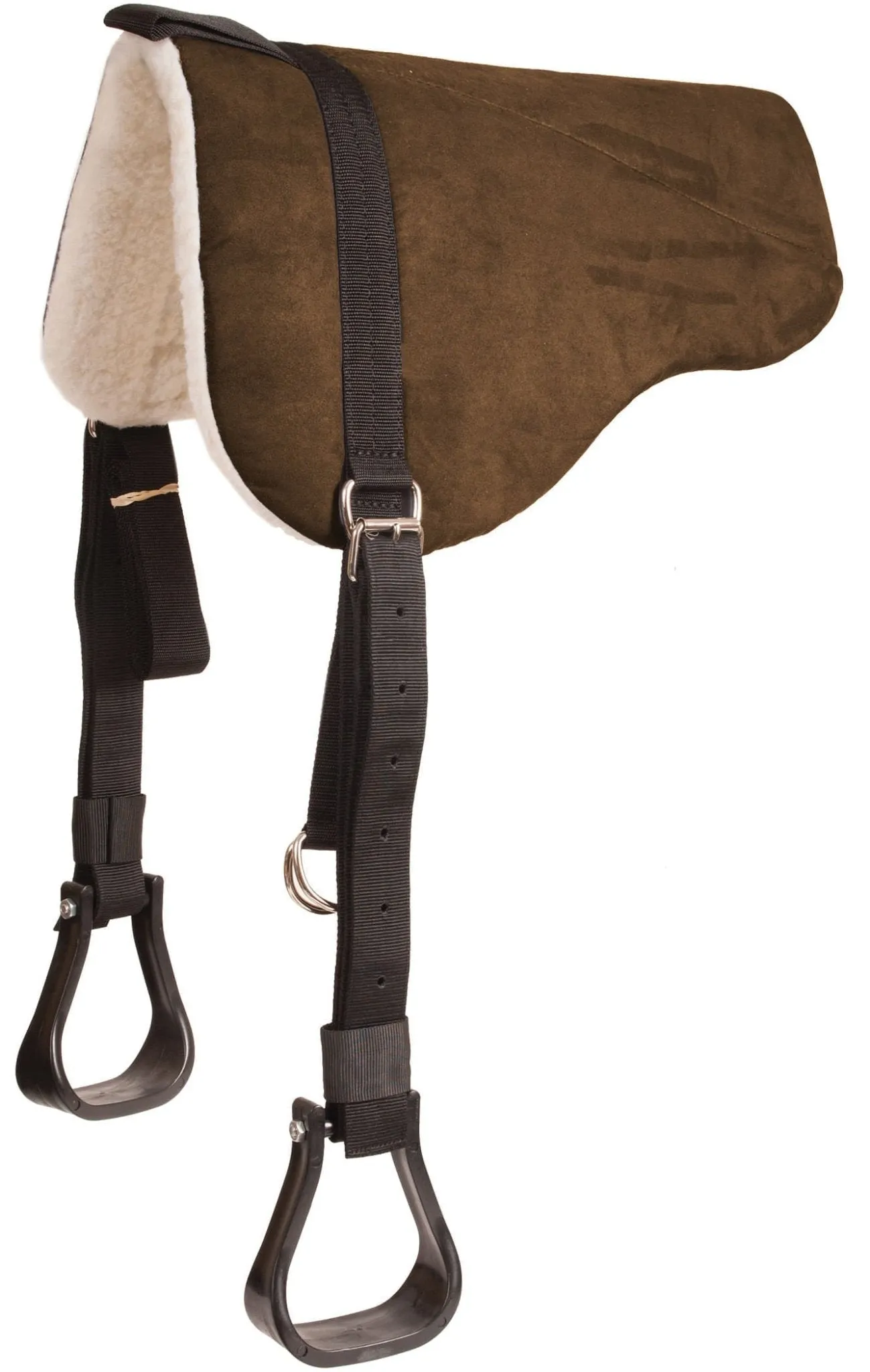 Mustang Faux Suede Bareback Pad w/Stirrups, 30" x 26"