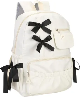 Phaoullzon Girls Backpack with Bow for School Kids Coquette Bookbag Kawaii Dance Bag