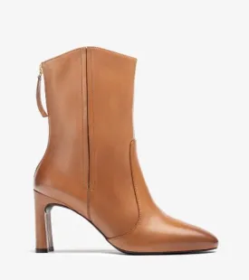 Unisa Werner Premium Tan Leather High Heel Ankle Boots